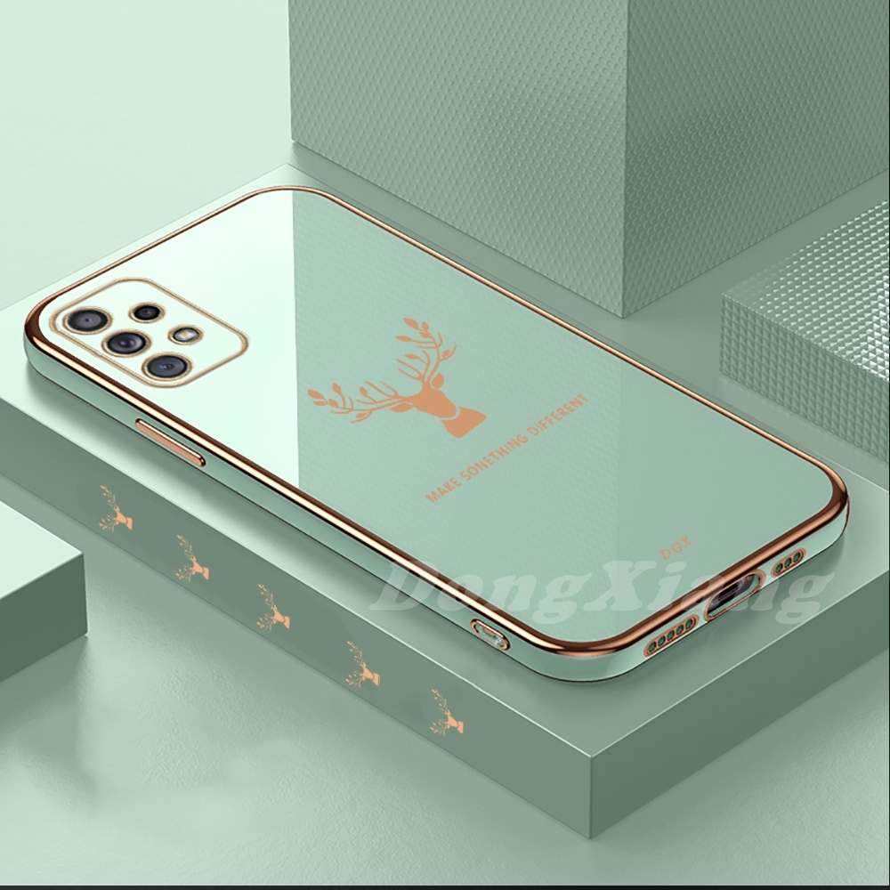 Soft Case Silikon Motif Rusa Untuk Samsung A13 A03 A03S A21S A32 A52S A23 A21S A12 A31 A20S A10S A20 A30 M12