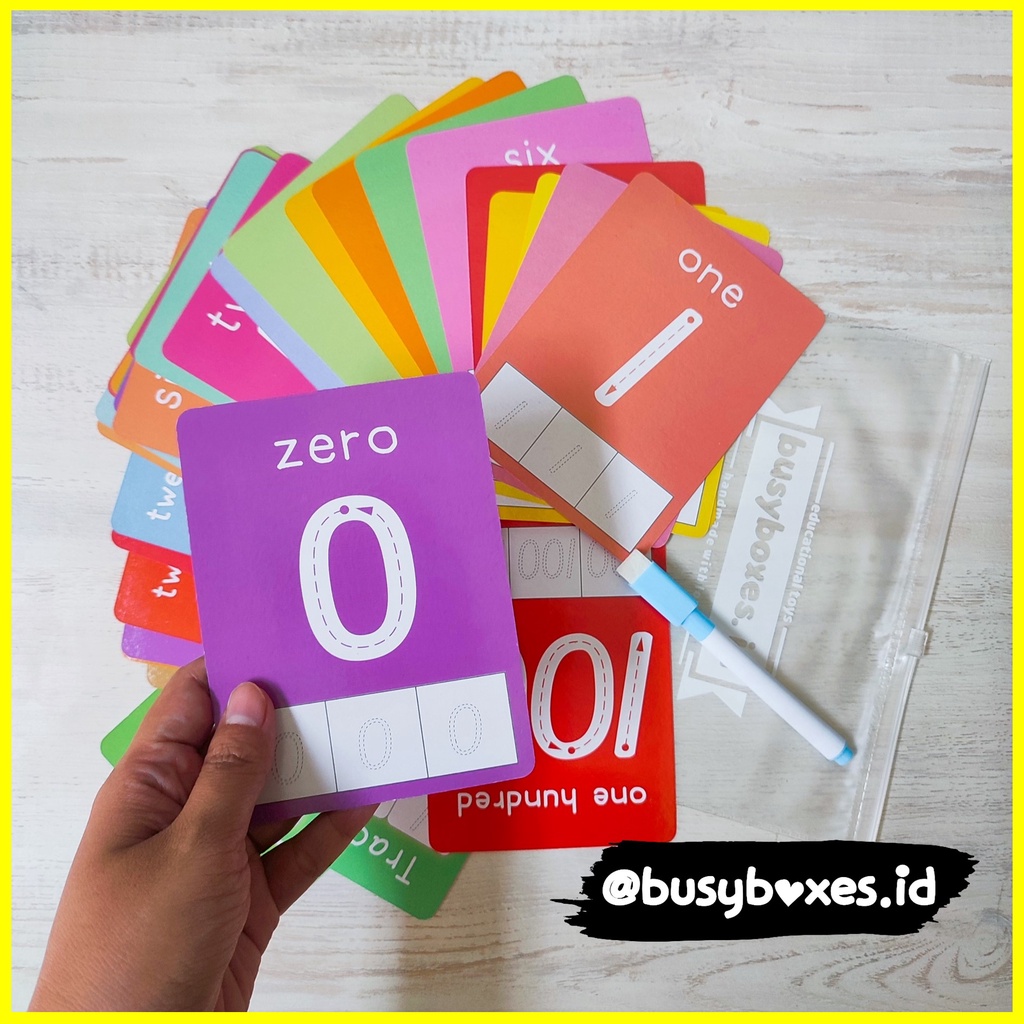 [busyboxes.id] mainan edukasi anak 3 tahun flash card mainan anak perempuan/ laki-laki mainan paud preschool mengenal angka