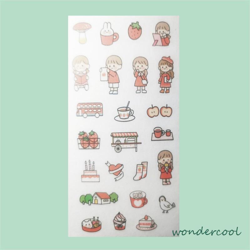 Stiker Motif Emoji Untuk Dekorasi Handphone / Diary DIY-Won