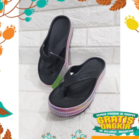 Putih Cream Mustard Silver Grey Abu PinkHitam Putih / crocs platform flip / sandal wanita crocs plat