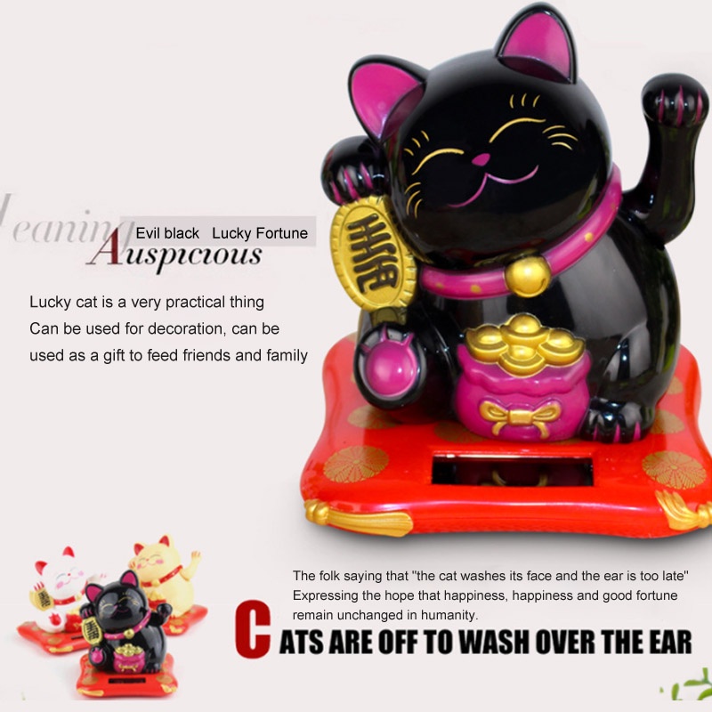 ★SOLAR★Lucky Fortune Cat Ornament Pajangan Hiasan Kucing Rejeki Lucky Cat Rejeki Kucing