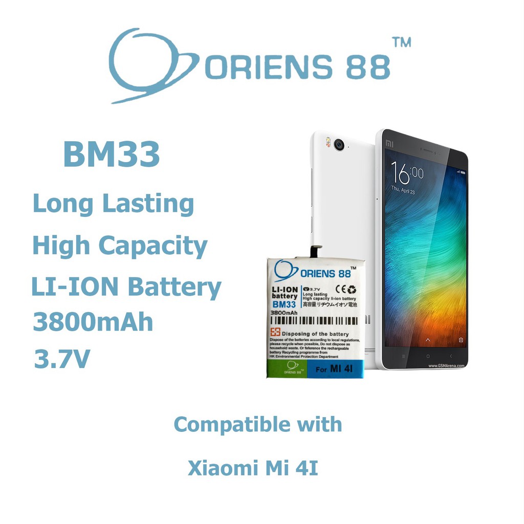 Baterai Batre Battery Double Power Xiaomi Redmi Mi 4I BM33 OR88/ Oriens88