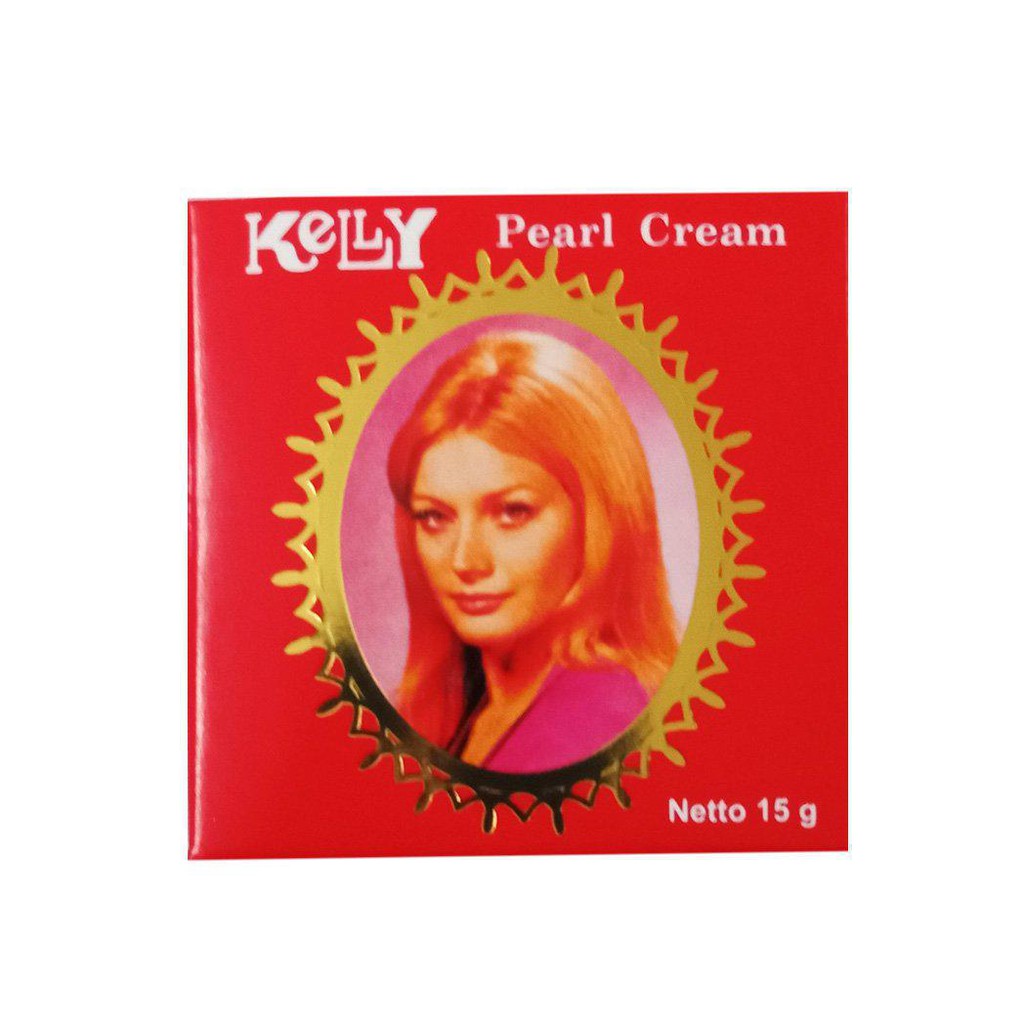 Bedak Kelly Pearl Cream 15 Gram Pemutih Wajah