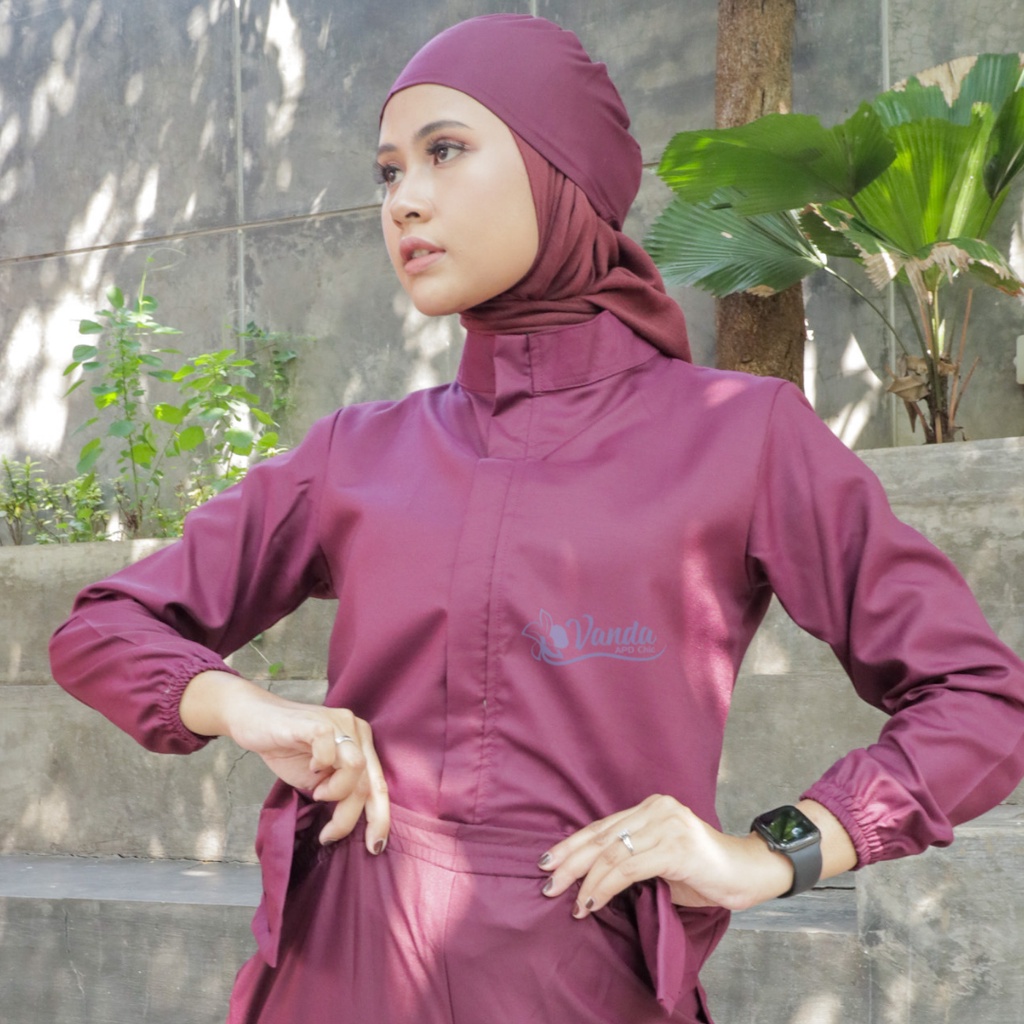 BAJU JAGA LENGAN PANJANG MODEL ZIPPER/BAJU OK/BAJU SCRUB/SERAGAM PERAWAT