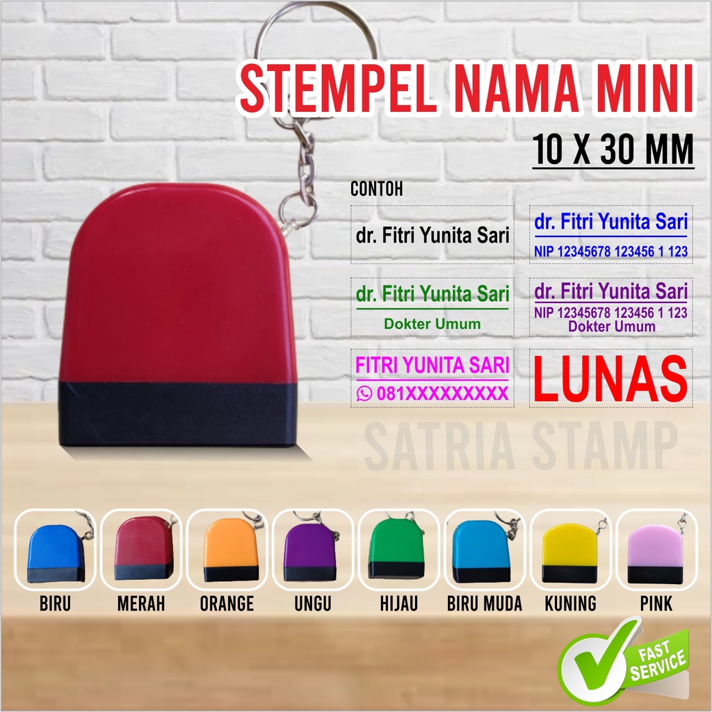 

Stempel Nama Dokter Bidan Perawat Apoteker HP WA Stampel Usaha Toko Lunas Konter Gantungan Kunci1030