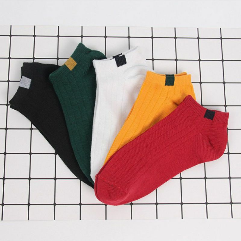 Kaos Kaki Polos 2 Warna Garis Pendek Semata Kaki Kaos Kaki Polos Fashion Ankle Cute Import