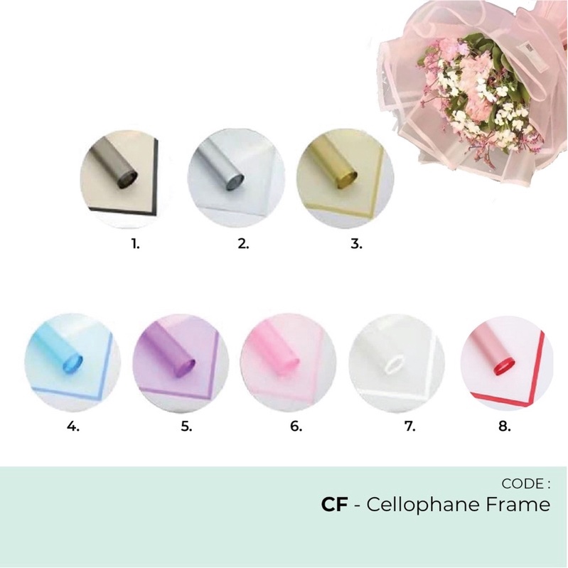 

Flower Wrapping Paper / Korean Wrapping Paper / Cellophane / Kertas Bunga Frame - CF