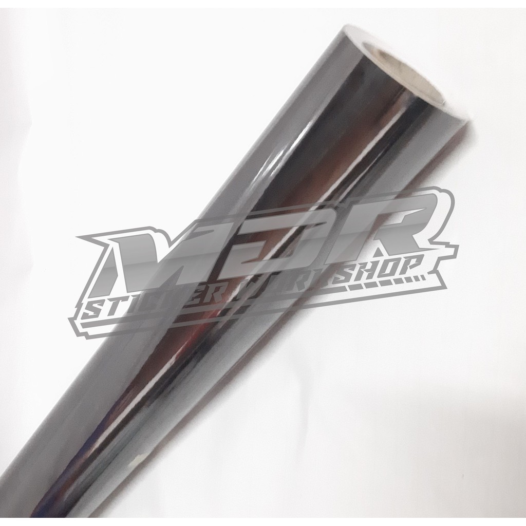 sticker skotlet black chrome motor skotlet hitam krom lentur