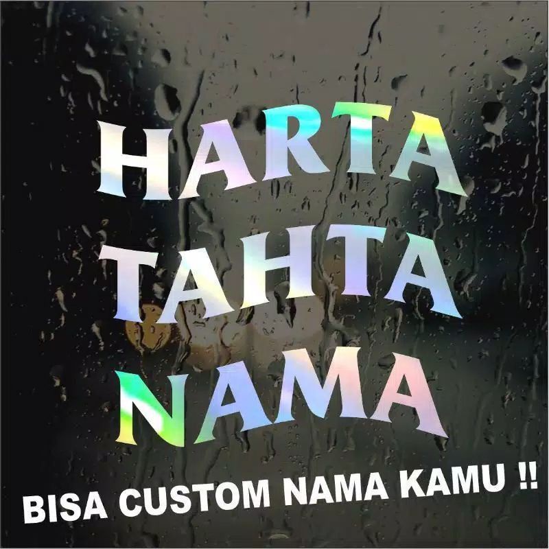 

STIKER HARTA TAHTA NAMA ANDA