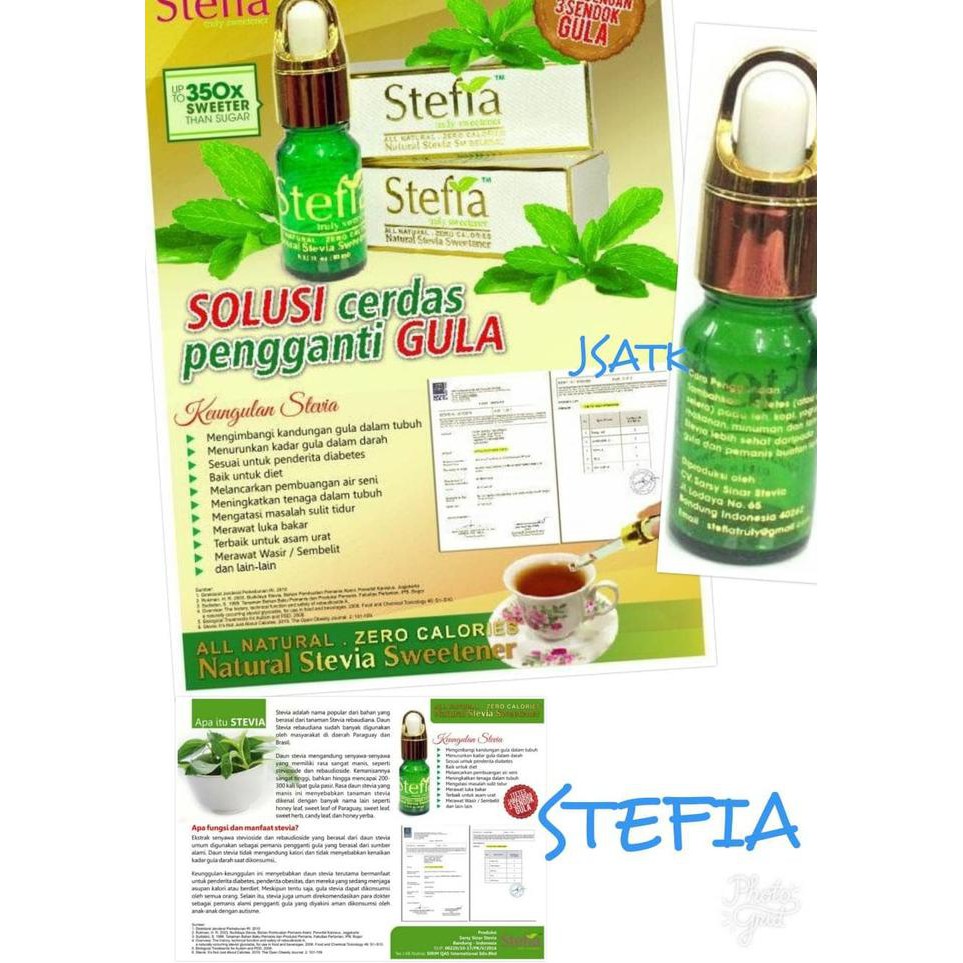 

Pemanis Alami STEFIA cair \u002F Gula Zero Kalori STEVIA