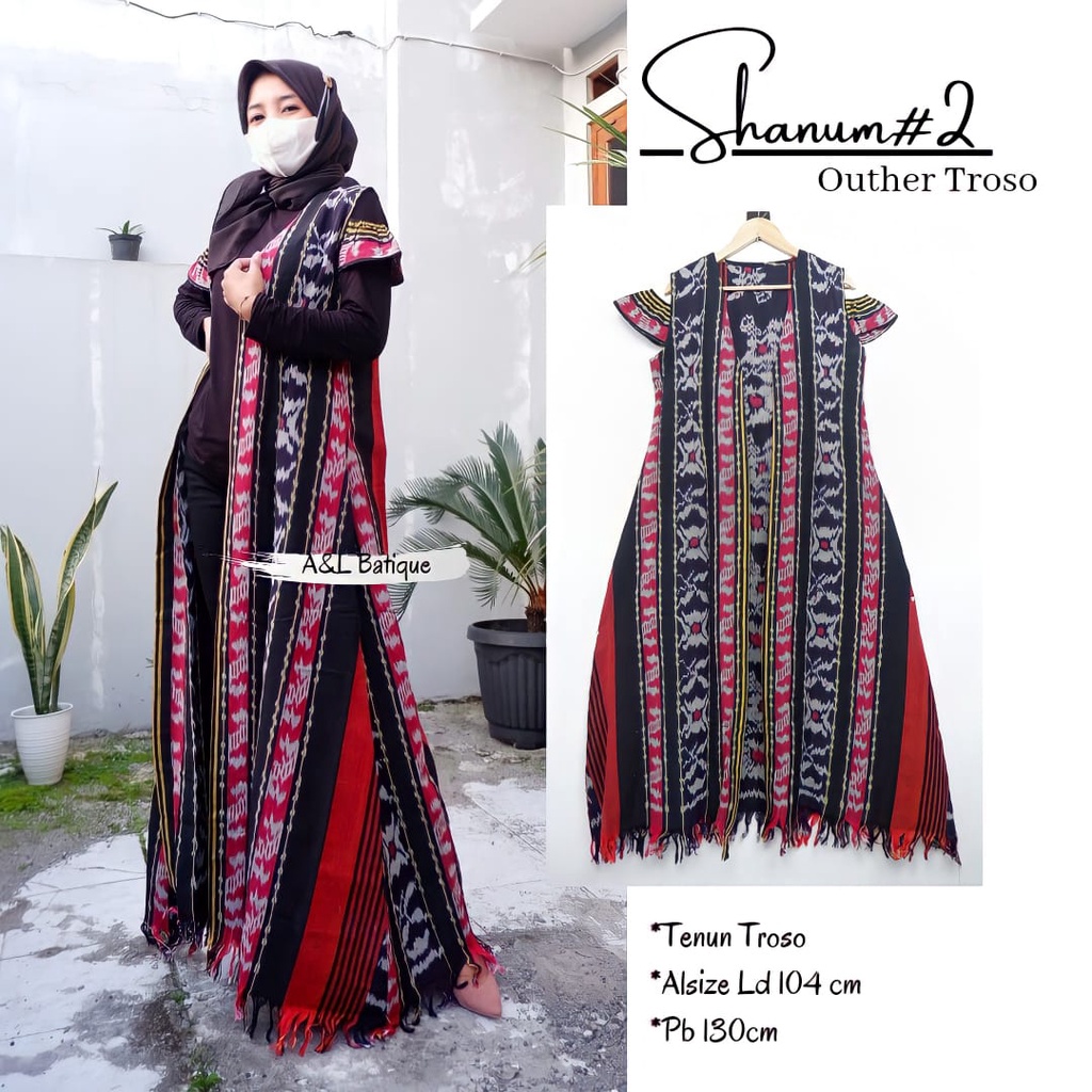 Outer Batik Tenun by Butik Batik Solo Bahan Tenun kode OUTER BATIK TENUN SHANUM