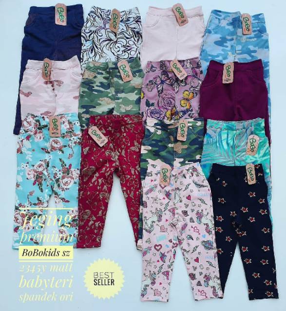 Celana Anak Jegging Jeans Perempuan Legging 1 - 4 tahun premium Bobokids