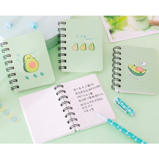 Notebook Gambar Kartun AVOCADO Lucu / Notes Buku Memo Mini Gambar Buah APUKAT Lucu / Buku Mini Imut