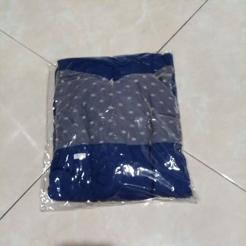 DASTER ARAB ZEMA | RAYON SUPER GRADE A | RESLETING DEPAN BUSUI | RENDA MILO-Dotty  navy