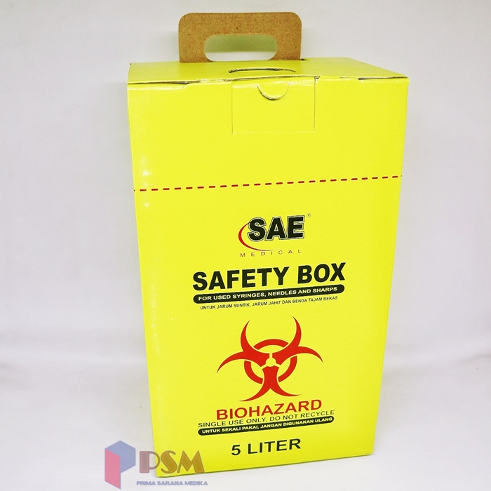 Jual Safety Box 5 Liter / Sampah Medis / Limbah Medis / Bio Hazard ...