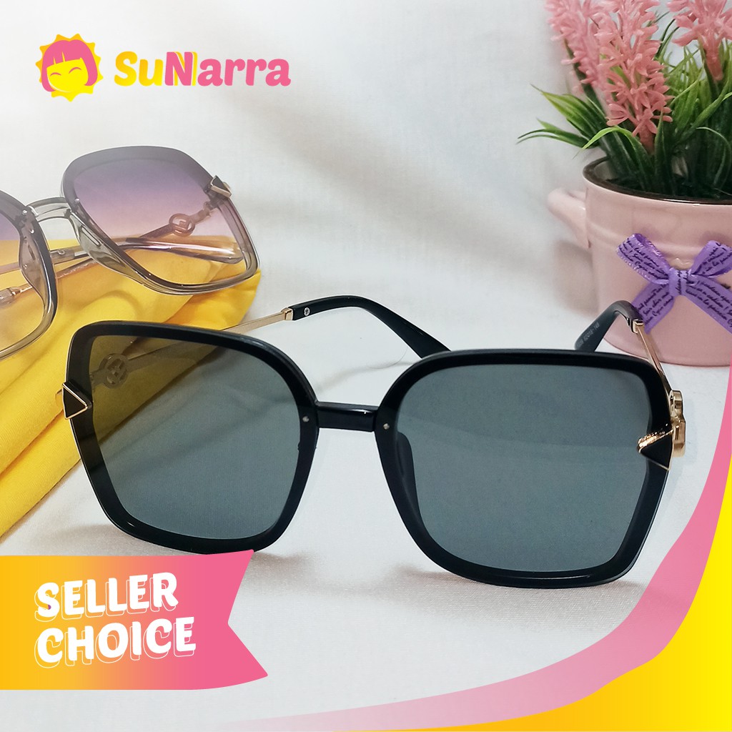 Kacamata Fashion Anti UV Flat Oversized Pria Wanita GAcc #21