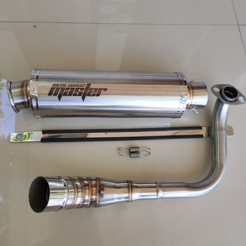 TERLARIS KNALPOT RACING ORIGINAL MASTER RACING JP ONE TITANIUM FULL SYSTEM AEROX NMAX PCX MIO BEAT V
