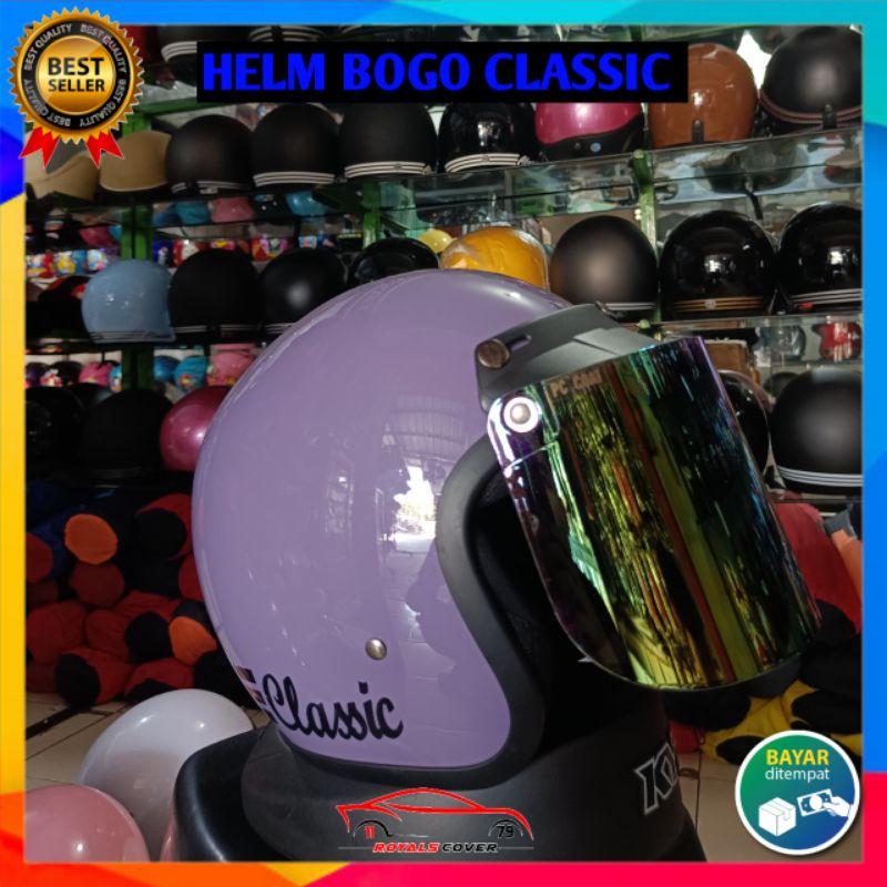 helm bogo Retro Matic dewasa cewek Cowok SNI