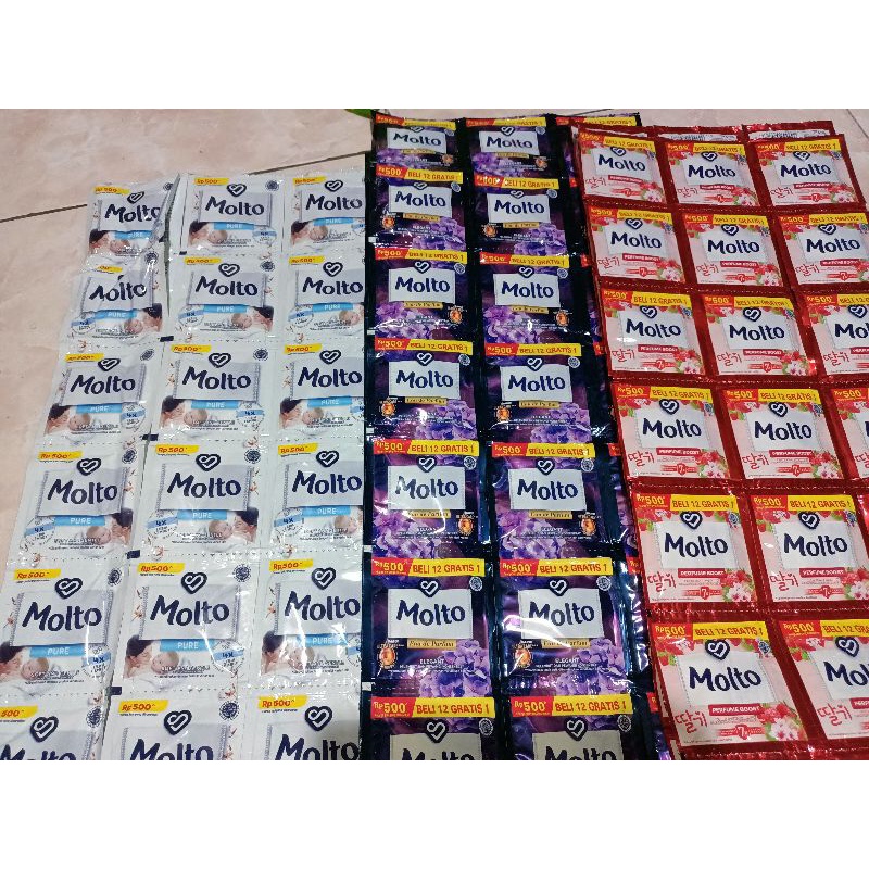 Molto pakaian 1 renceng 13 sachet promo