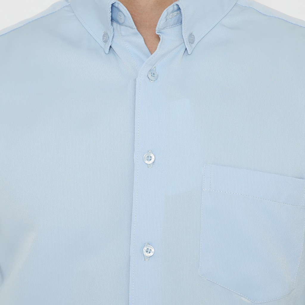 Platini Kemeja Pria Lengan Panjang Basic Polinosic light Blue 66106 / Ramayana Jatinegara