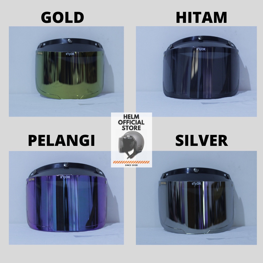 Helm bogo dewasa retro kaca datar SNI