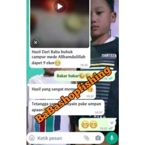 perangsang ikan bawal baba jenis serbuk