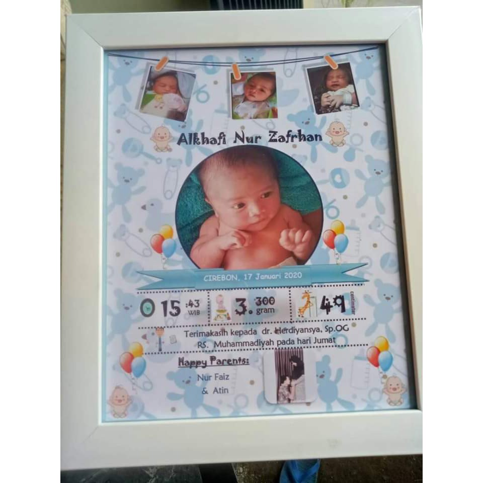 frame foto biodata bayi