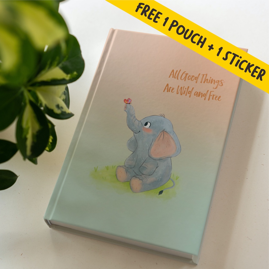 

Buku Catatan Notes Notebook Planner Journal Agenda, Polos dan Dotted Gajah