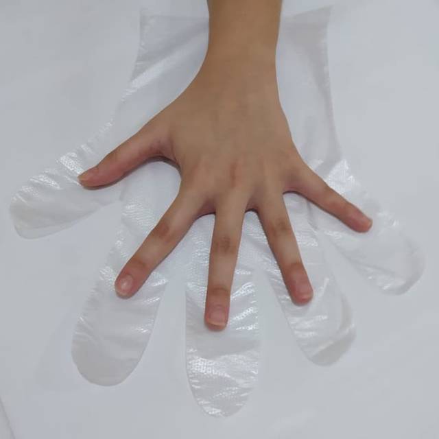 2 Pasang Sarung Tangan Plastik Gloves Glove Kue Roti Sarung Tangan Serbaguna