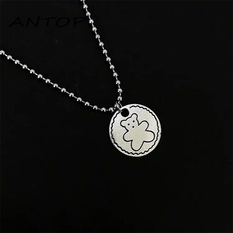 Kalung Dengan Liontin Bentuk Planet Model Retro Untuk Pasangan ANTOP