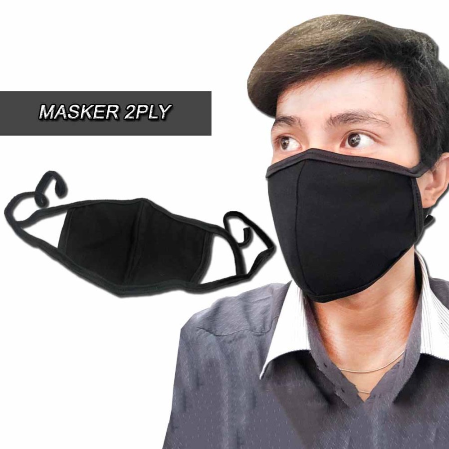 MASKER KAIN MOBIL / MOTOR UKURAN DEWASA BESAR 2 PLY KATUN HALUS DENGAN TALI