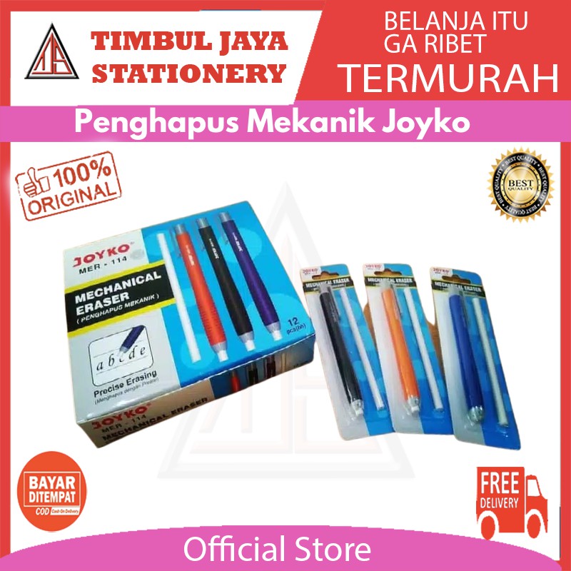 

Penghapus Mekanik Joyko / Eraser / Stip Mekanik + Refill Joyko 114
