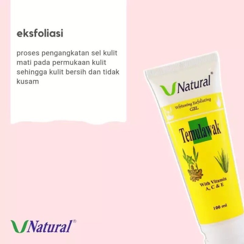 V-NATURAL Temulawak Whitening Exfoliating Gel 100ml