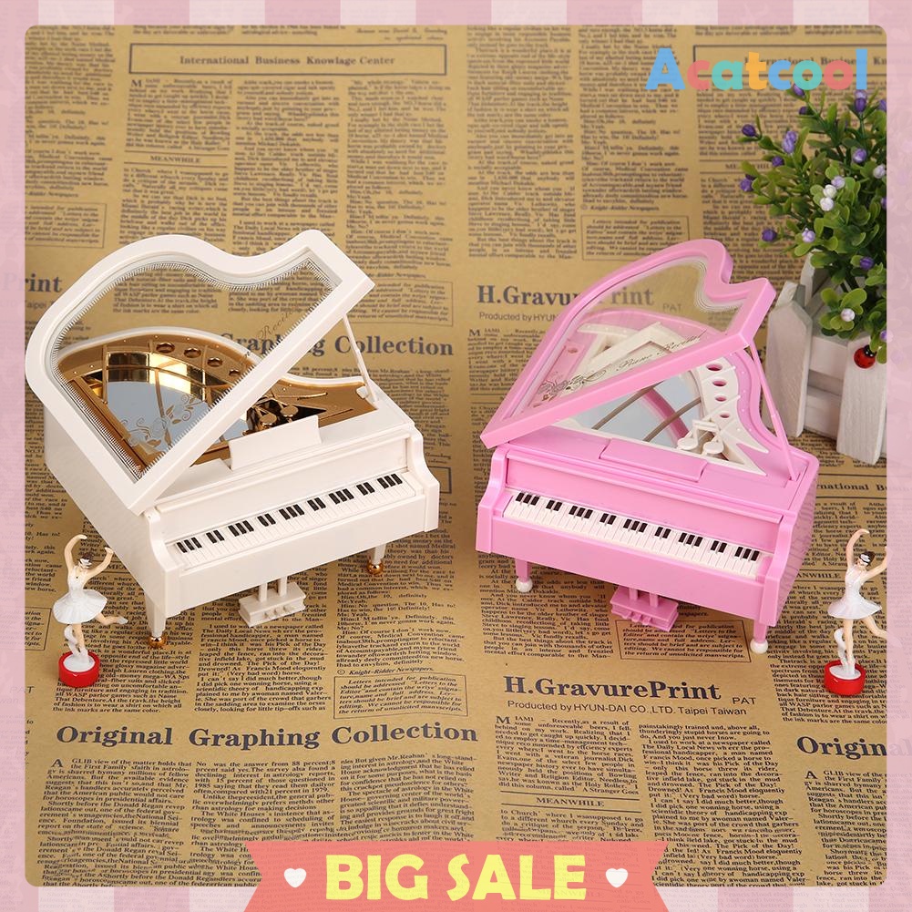 Romantic Piano Model Dancing Ballerina Music Box Clockwork Musical Boxes