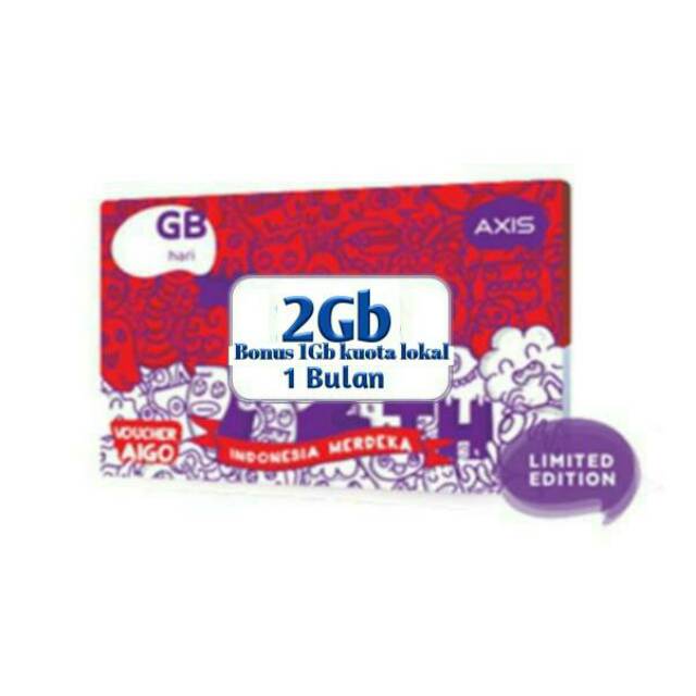 Voucher Data Internet Axis 2gb Bonus 1gb Kuota Lokal Shopee Indonesia