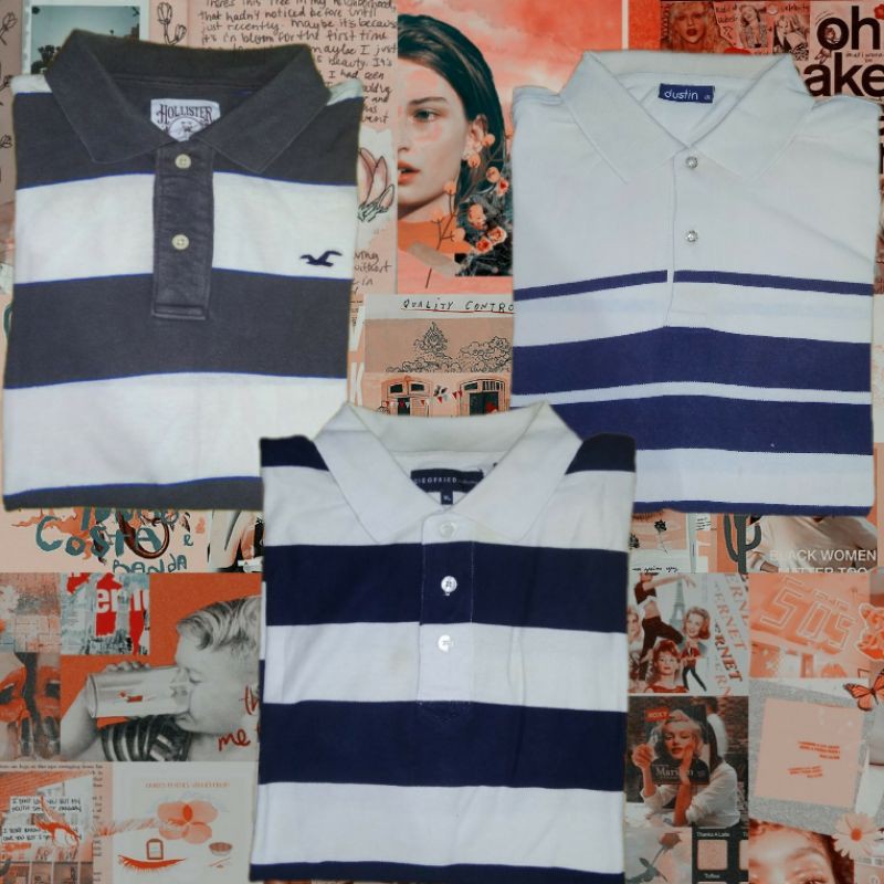 KAOS KERAH PRIA BRANDED ORIGINAL