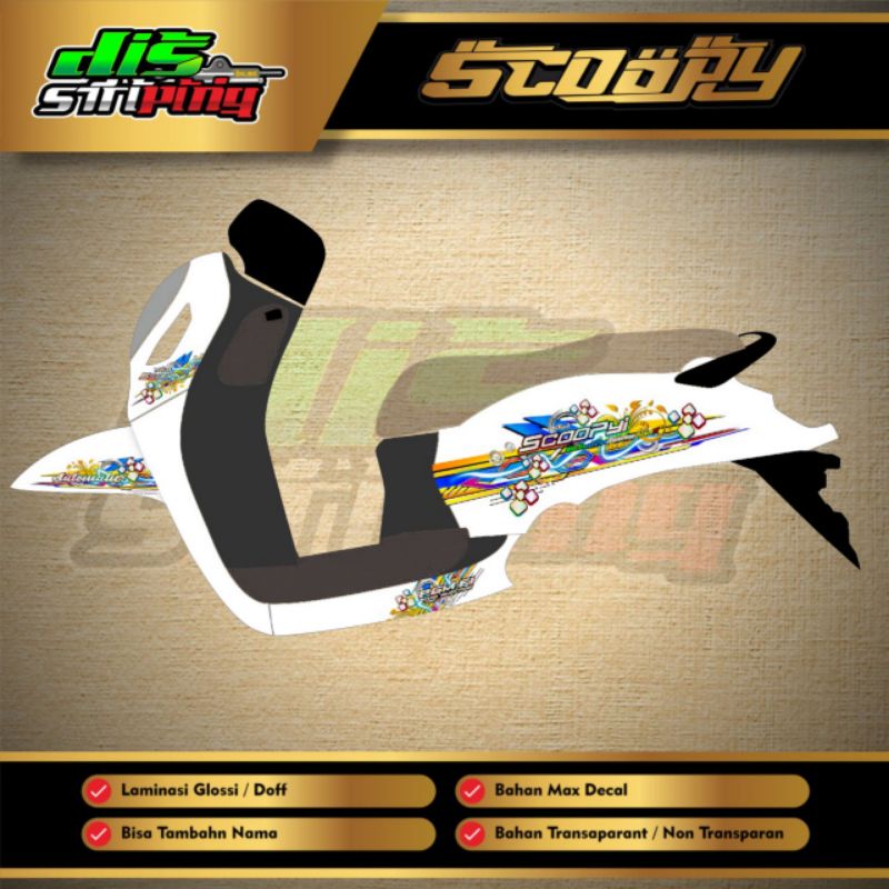 Striping Scoopy 2021 Transparan Hologram Trl