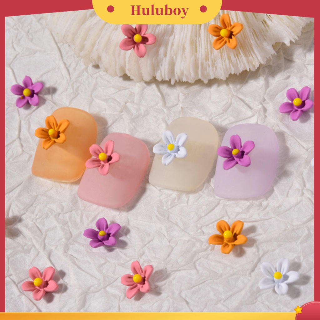 Huluboy Huluboy♡ 5pcs Ornamen Bunga 3D Multifungsi Bahan Alloy Untuk Dekorasi Nail Art