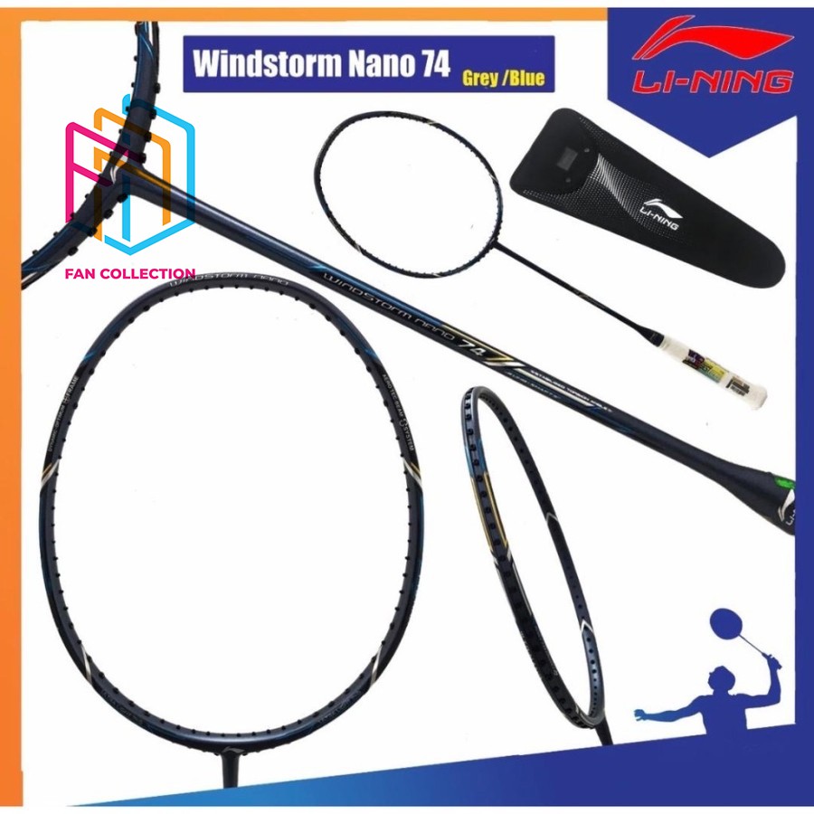 LINING Raket Badminton Windstorm Nano 74 ORIGINAL