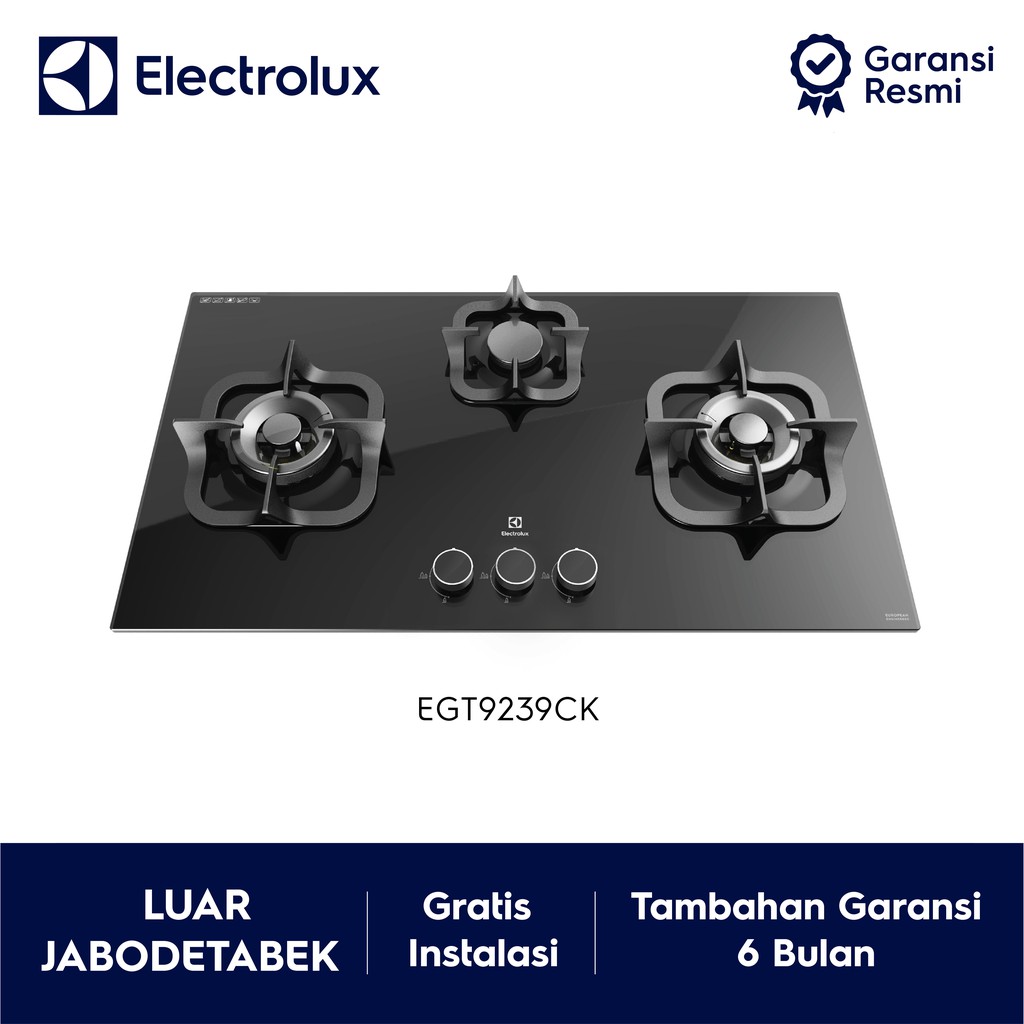 

Electrolux Kompor Tanam Potenza 90cm 3 tungku EGT9239CK / EGT9239 CK - Luar Jabodetabek