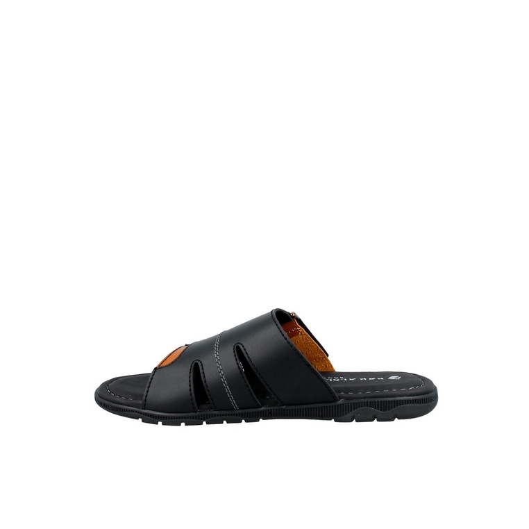 SANDAL SLIDE PAKALOLO PRIA ORIGINAL CASUAL KULIT ASLI HITAM PB44