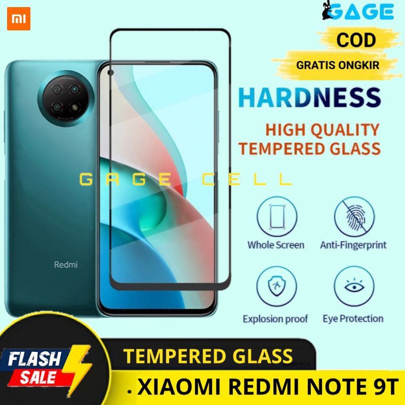 PREMIUM TEMPERED GLASS FULL LAYAR TG ANTI GORES KACA XIAOMI REDMI NOTE 9T 9 T SCREEN PROTECTOR