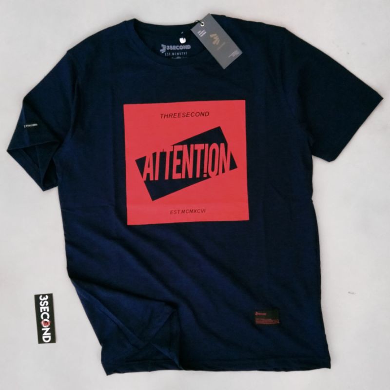 KAOS 3SECOND PRIA M L XL FREE STIKER TSHIRT DISTRO THREE SECOND COWOK MOTIF TERBARU
