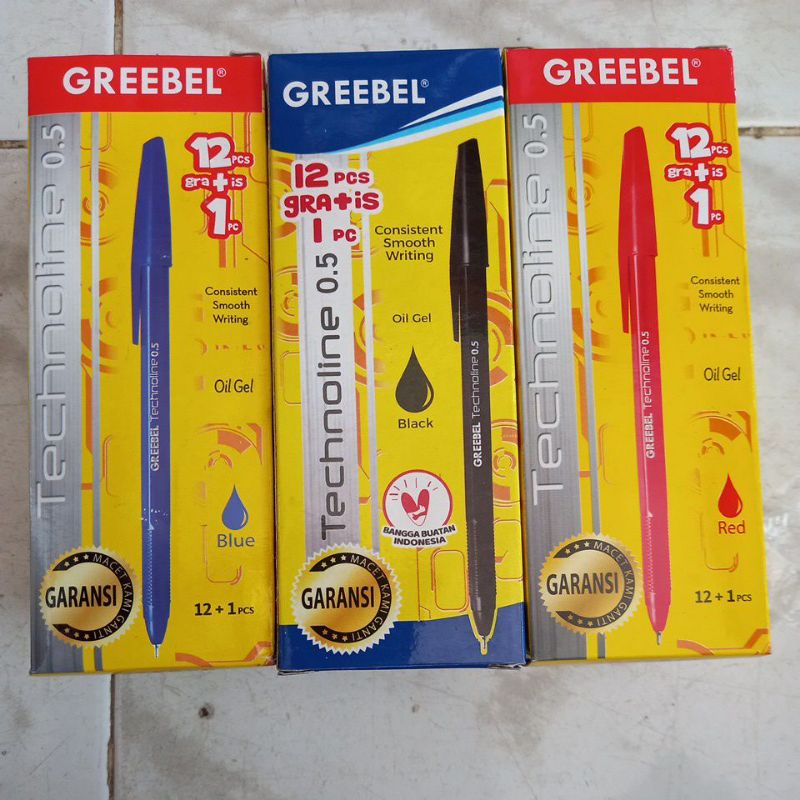 

GREEBEL TECHNOLINE 0.5 1 PAK = 12 PCS GRATIS 1 PCS