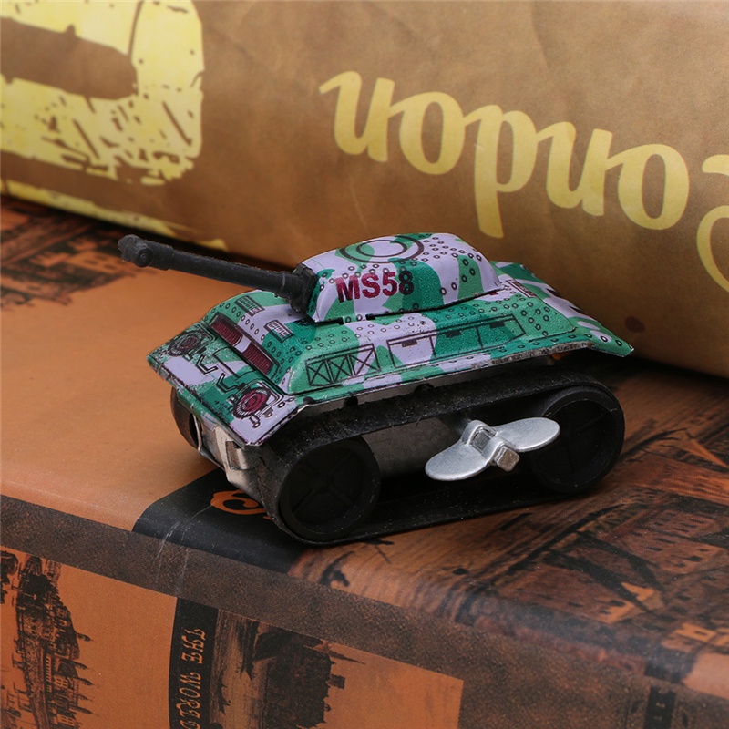 Mary Kids Anak Vintage Tin Toys Friction for Tank Hadiah Mainan Jarum Jam Modern