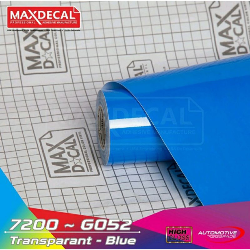 Sticker Stiker Skotlet Maxdecal Max Decal Transparant Blue Biru Transparan 7200 G052