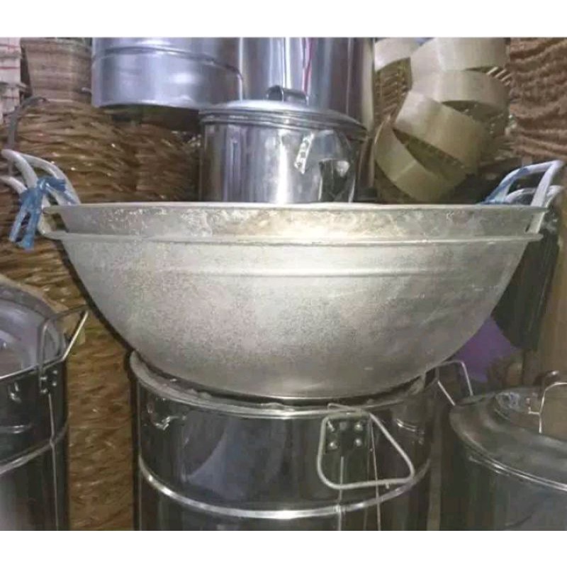 Wajan cekung no 22 kuali Wok pan kuali wajan jumbo besar anti pecah anti lengket