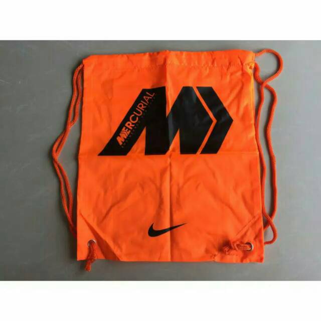 Gymsack Nike mercurial Orange tas serut tas sepatu tas parasut anti air