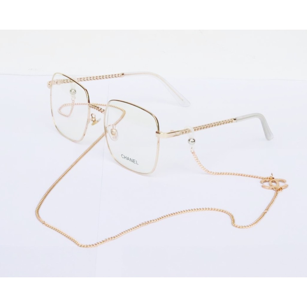 ( COD ) Kacamata Frame Wanita / Kacamata Frame Chanel + Rantai Super & Free Cairan Lap
