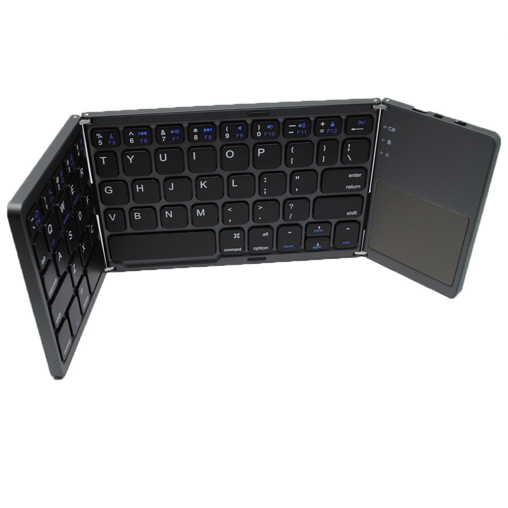 Optimuz Keyboard Bluetooth Three Folding Magnetic With Touchpad - K1074 - Gray